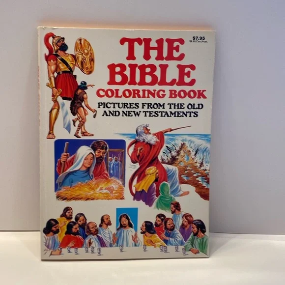Vintage 1991 The Bible Coloring Book Pictures Old and Testament - - Picture 1 of 15